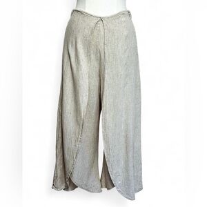 Nerea Wide-Leg linen blend Palazzo Billowing Pants - XS
